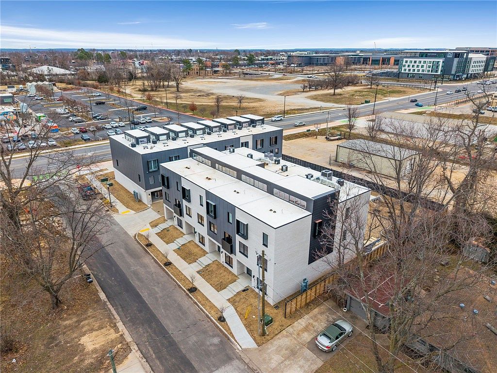 Aerial view of the townhome community